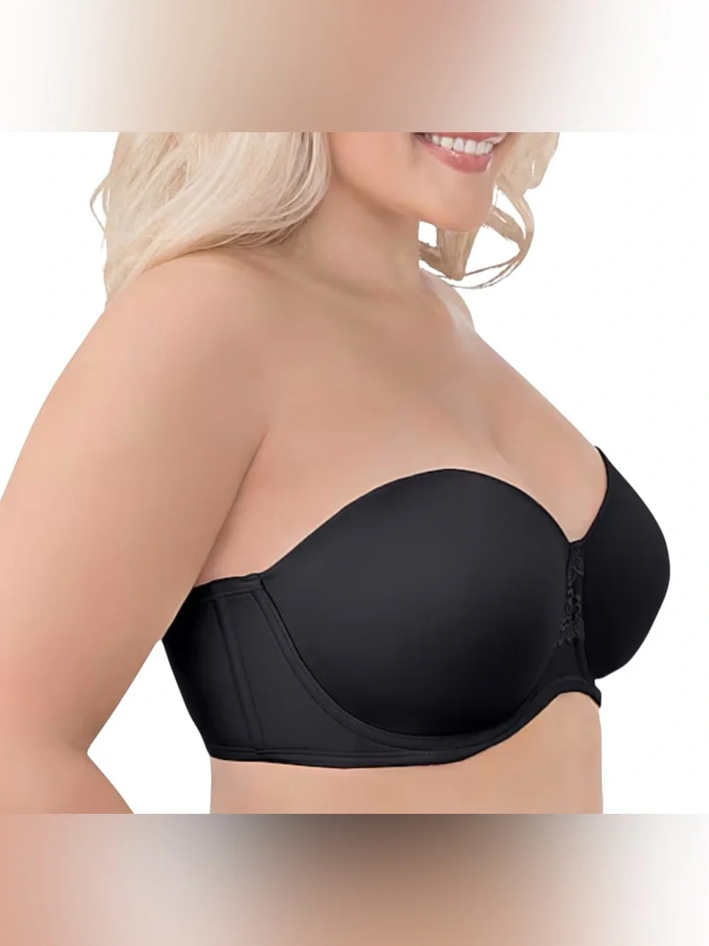 Vanity Fair Beauty Back Strapless Bra Sz 38DD Black NWT